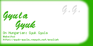 gyula gyuk business card